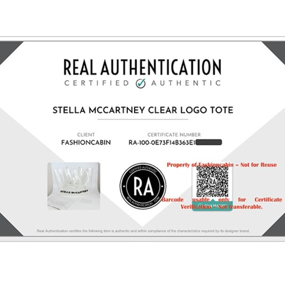 NEW STELLA MCCARTNEY Authentic Clear Logo Tote - Picture 3 of 15